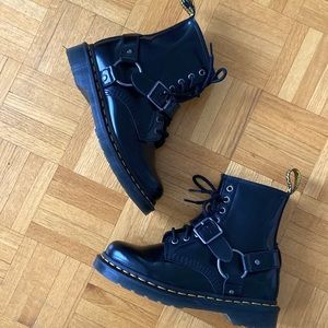 Doc Marten’s boots with buckle detail
